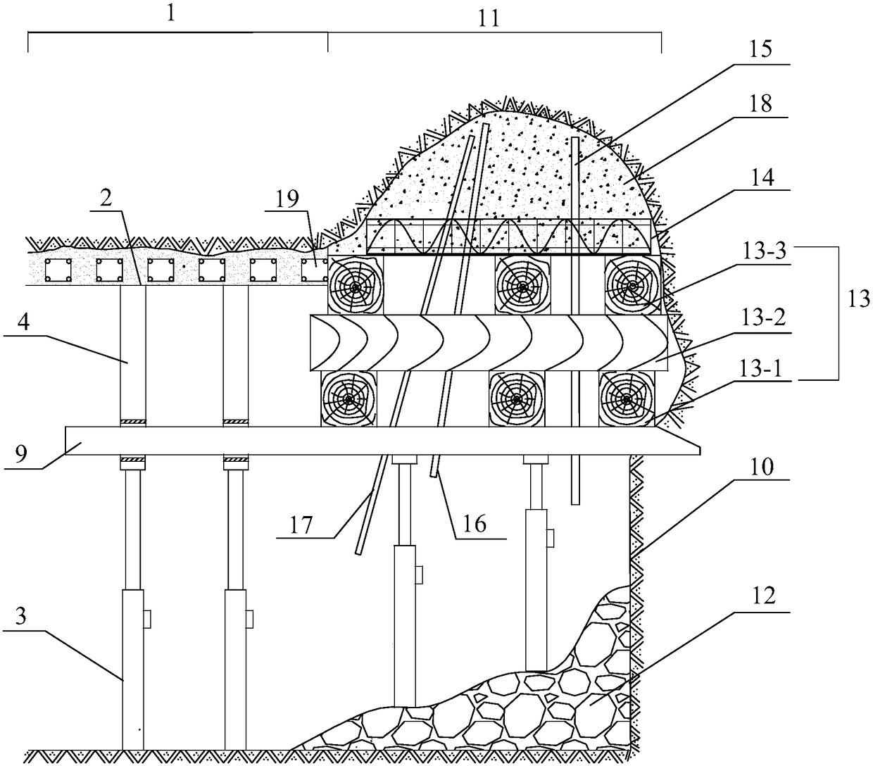 An emergency treatment method for tunnel face collapse