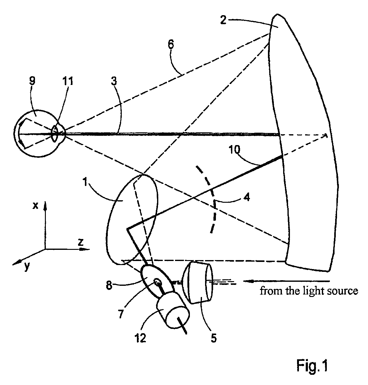 Optical system for a fundus camera