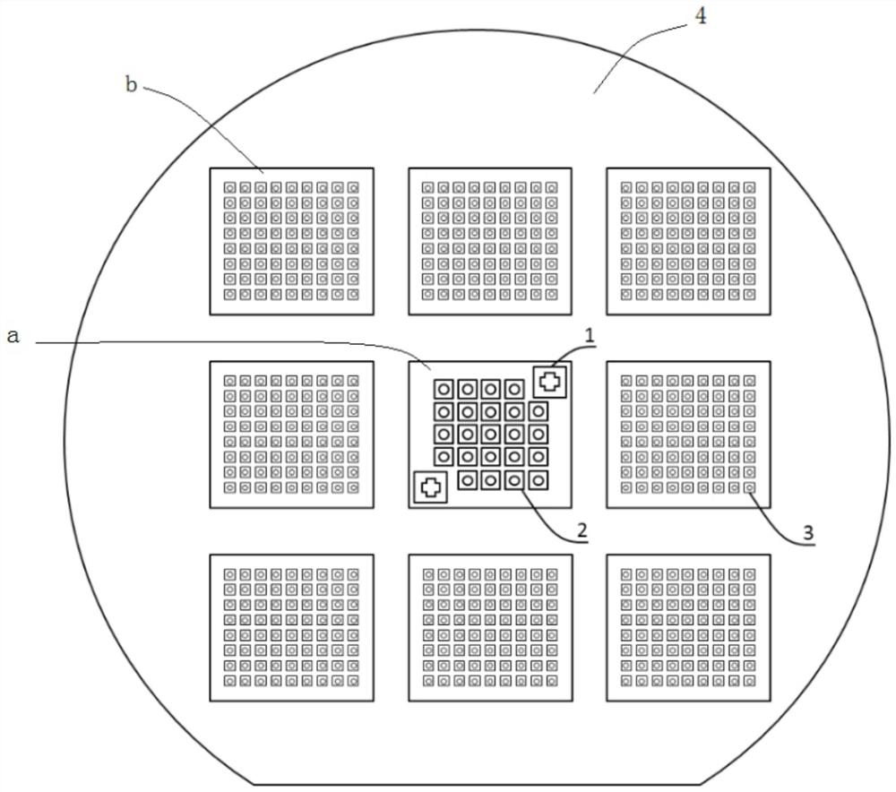 Photoetching mask for photoetching alignment of small-size patterns, and chip photoetching method