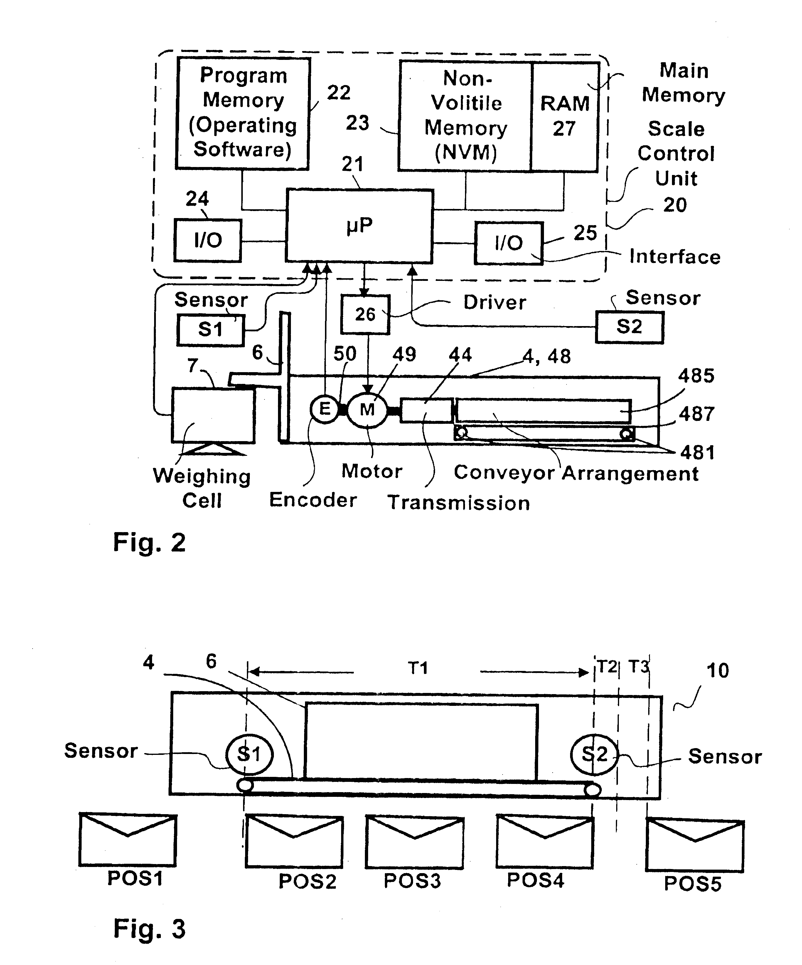 Method and arrangement for determining a weight with a dynamic scale