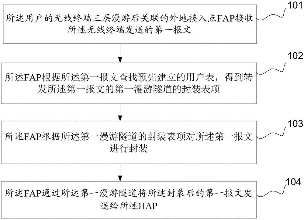 User roaming method, device and system in wireless local area network (WLAN)