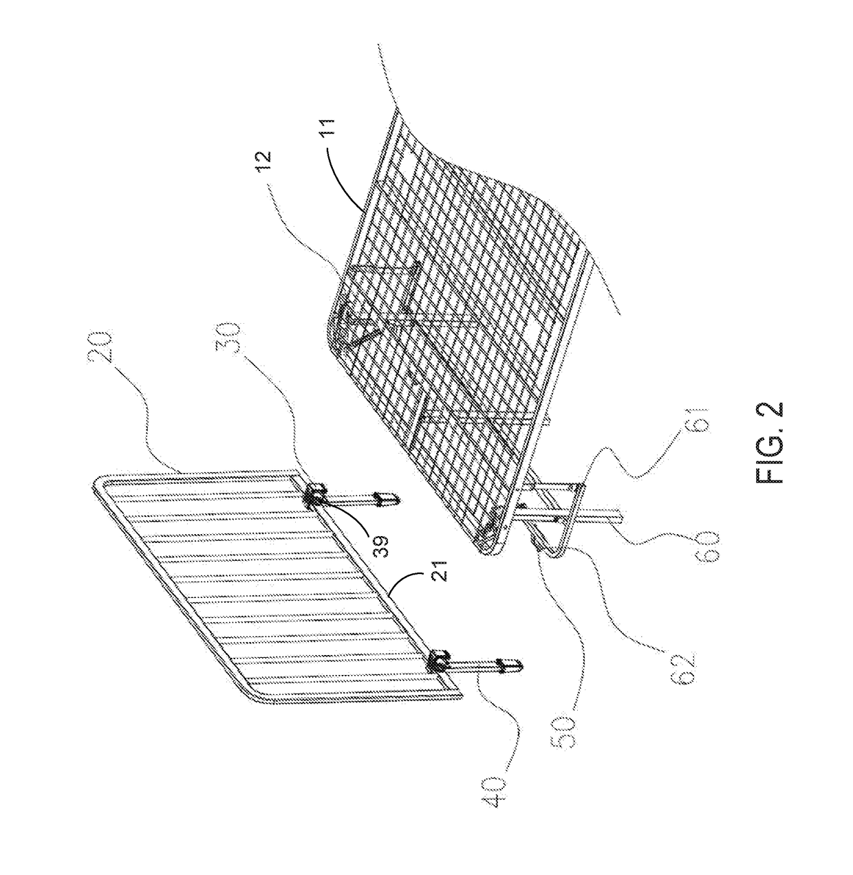 Bed frame with backrest