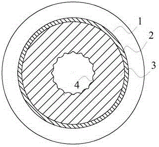 Copper aluminum interface alloy composite conductor internal wave tube used in tubular bus duct