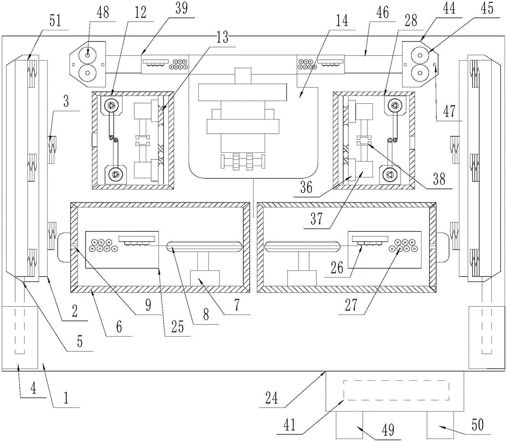 Unidirectional multi-pulley sliding rail type linear welding production line