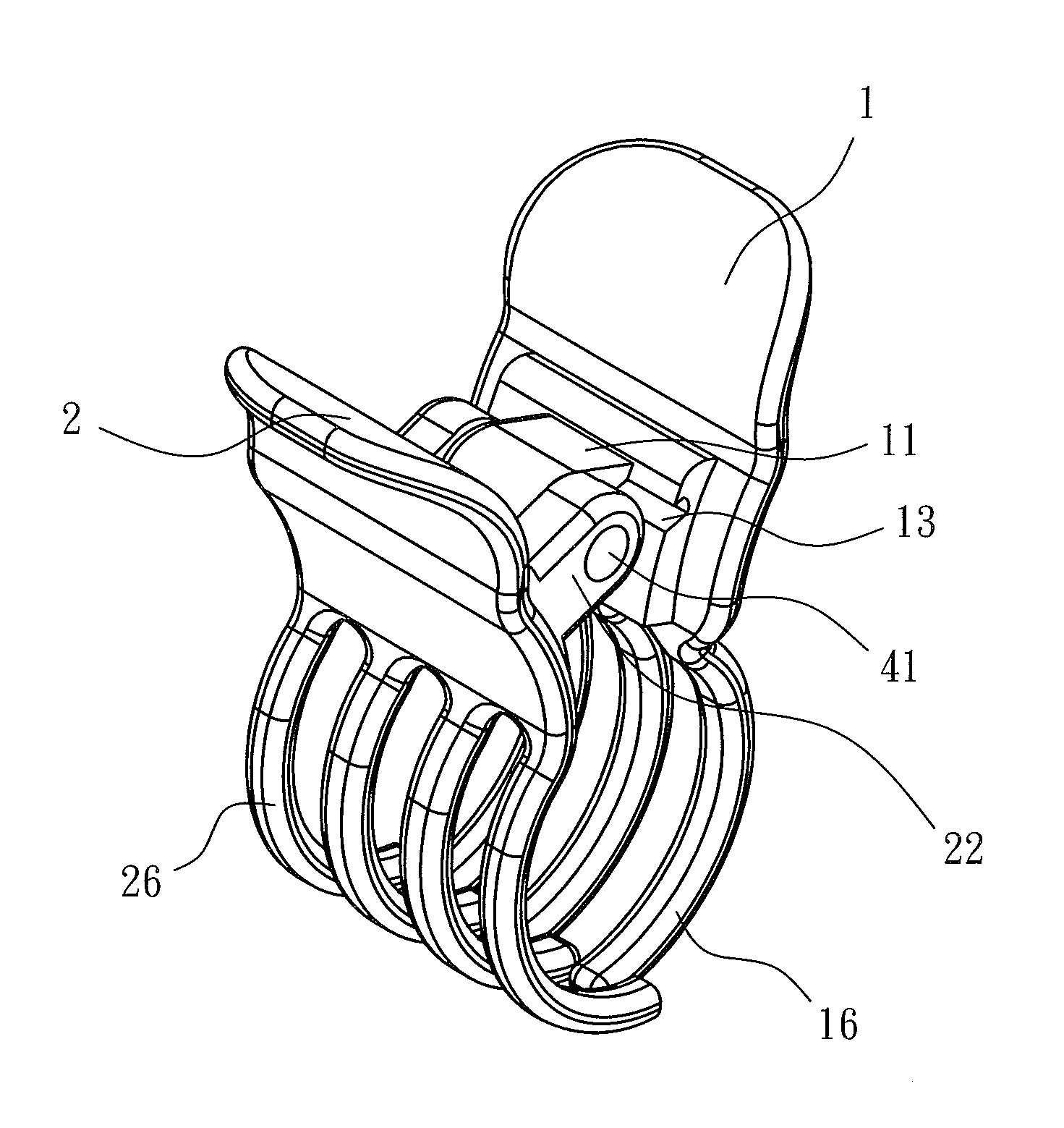 Hair Clip with Hidden Spring