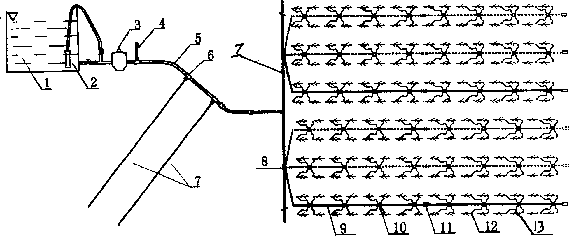 Movable underground drip irrigation device