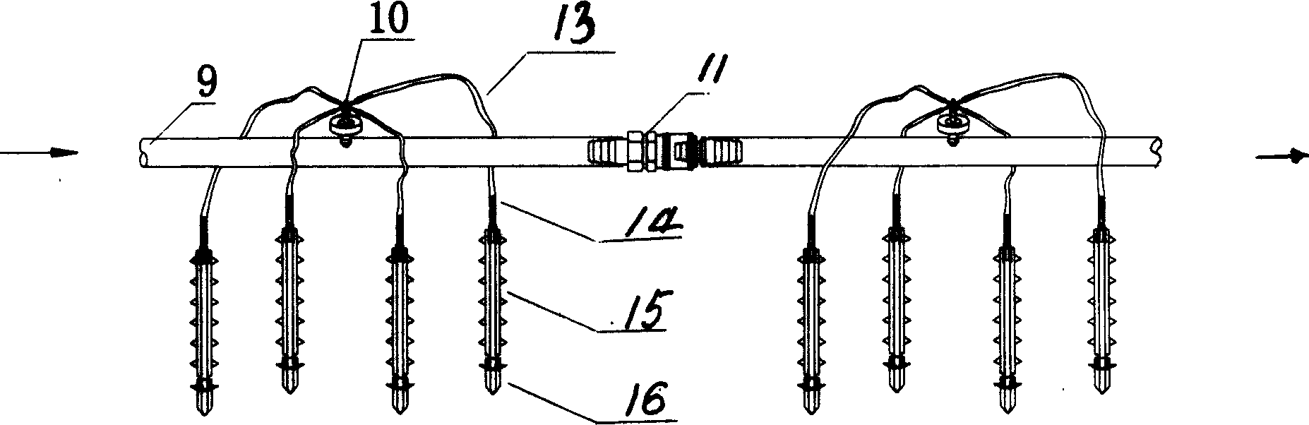 Movable underground drip irrigation device