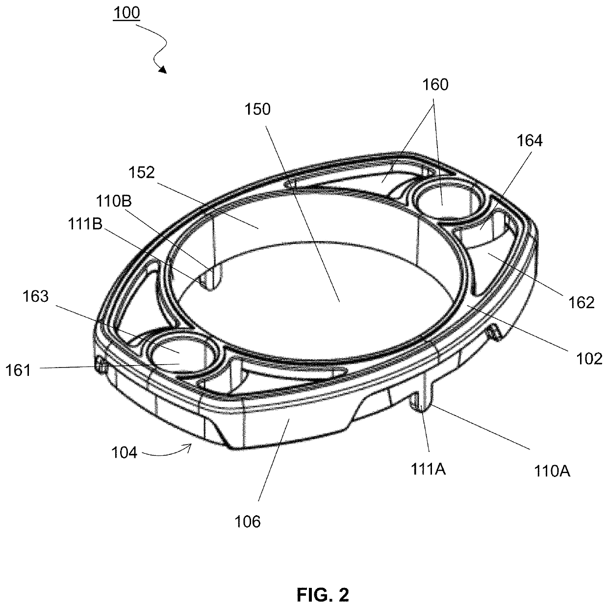 Apparatus for holding a container on an uneven surface