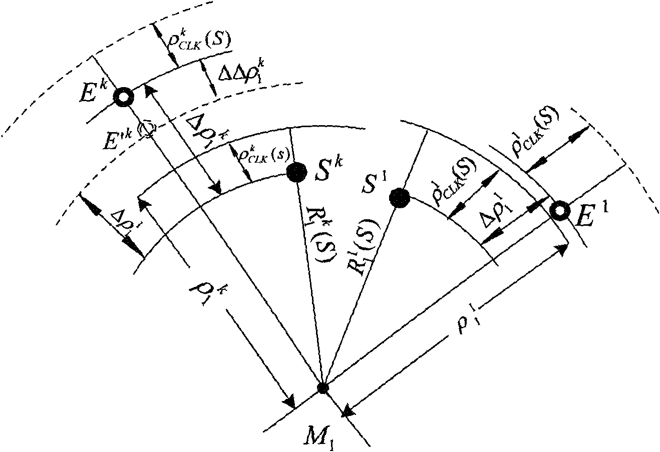 Satellite timing method based on wide area differential reinforcement