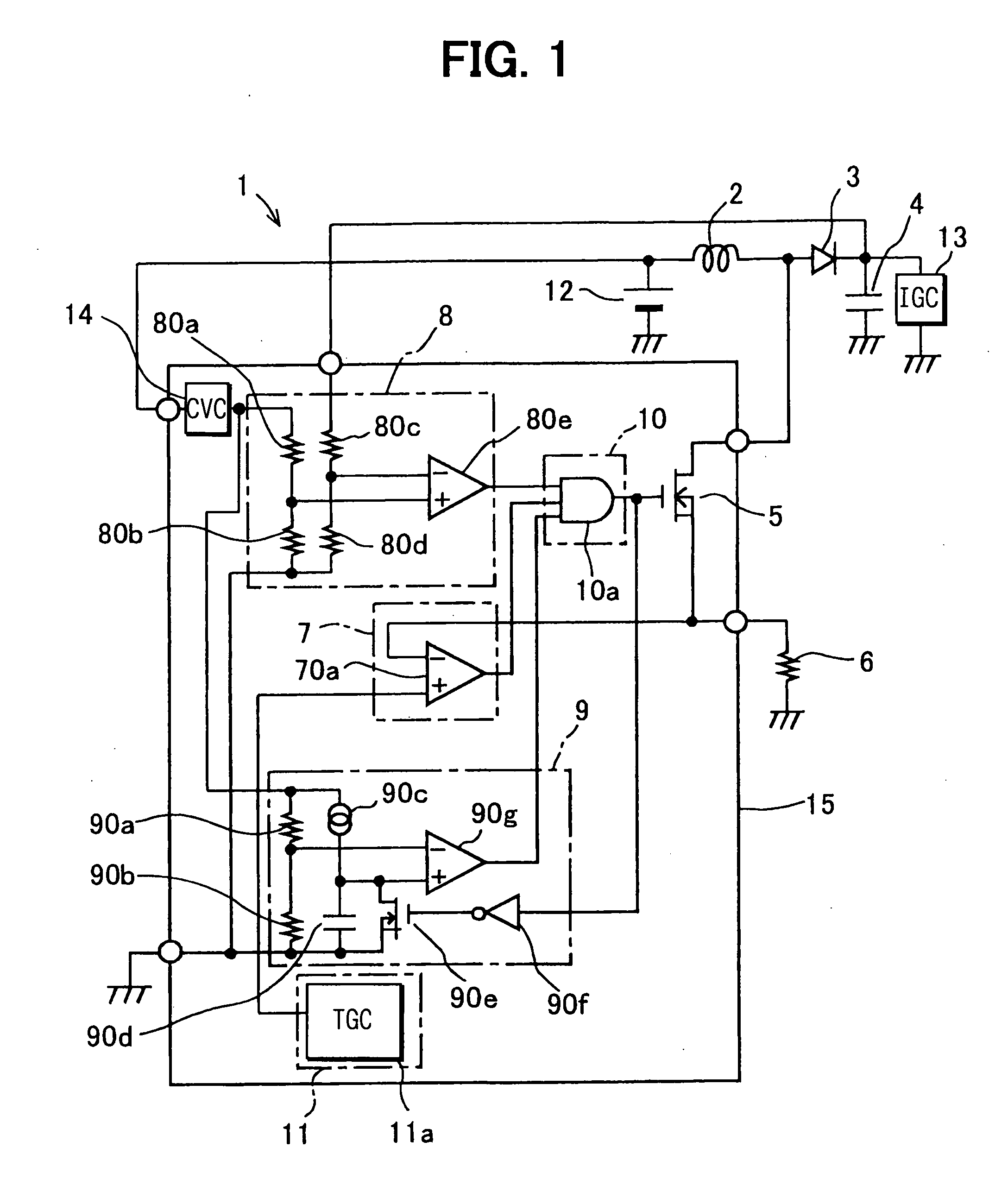 DC-DC converter for boosting input voltage at variable frequency