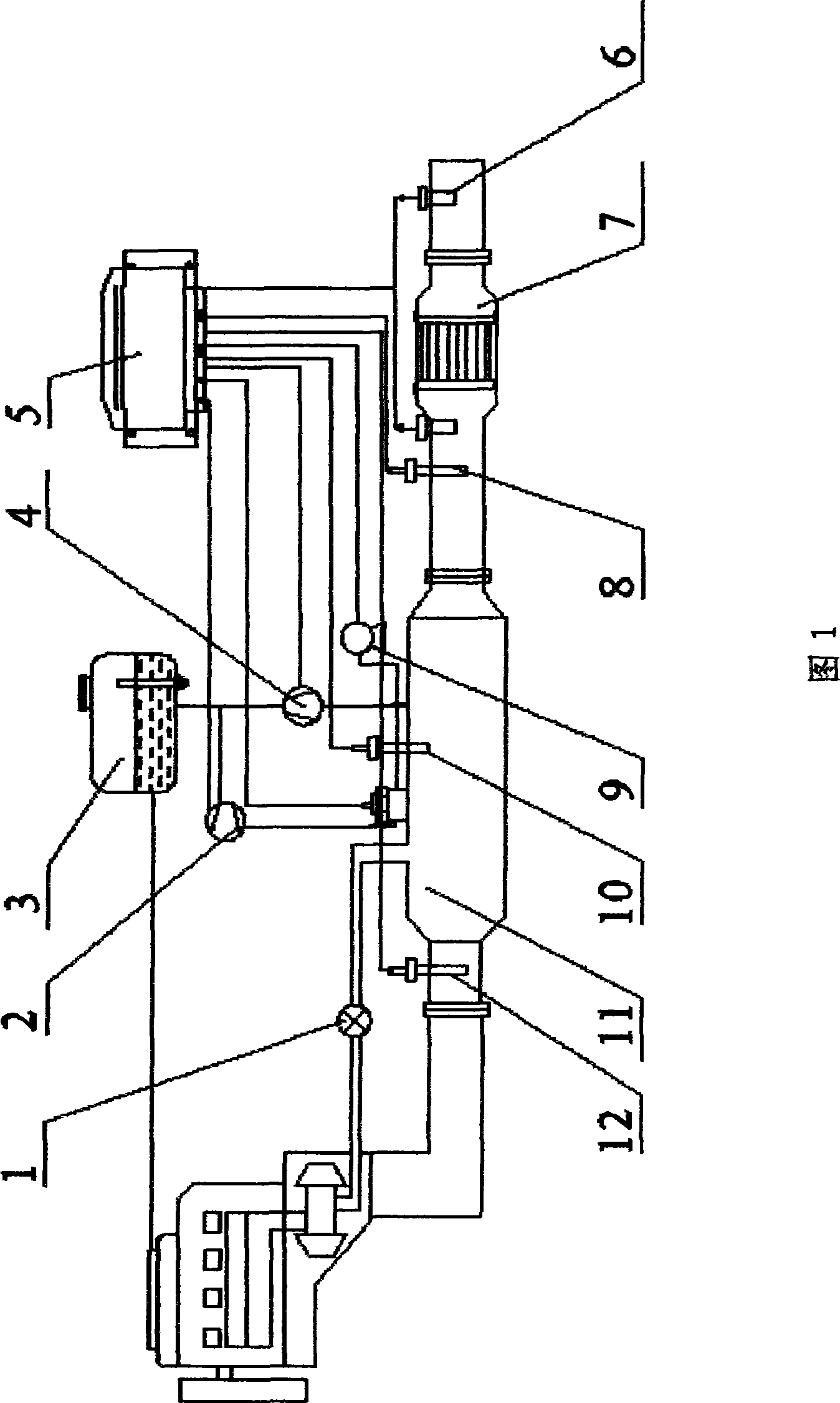 Air discharge heating apparatus, system and method for diesel engine under full operating condition