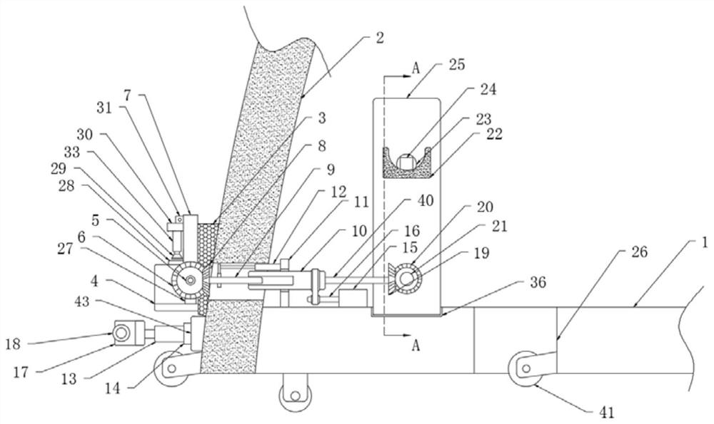 Automatic waterproof cloth fixing device for tunnel construction