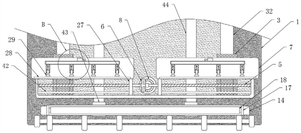 Automatic waterproof cloth fixing device for tunnel construction