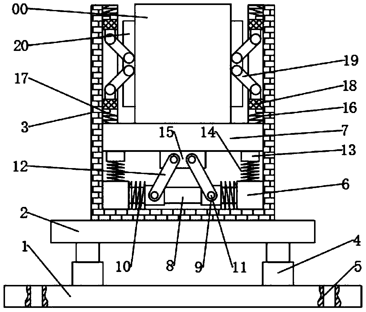 Fixing device for installing battery of new energy automobile