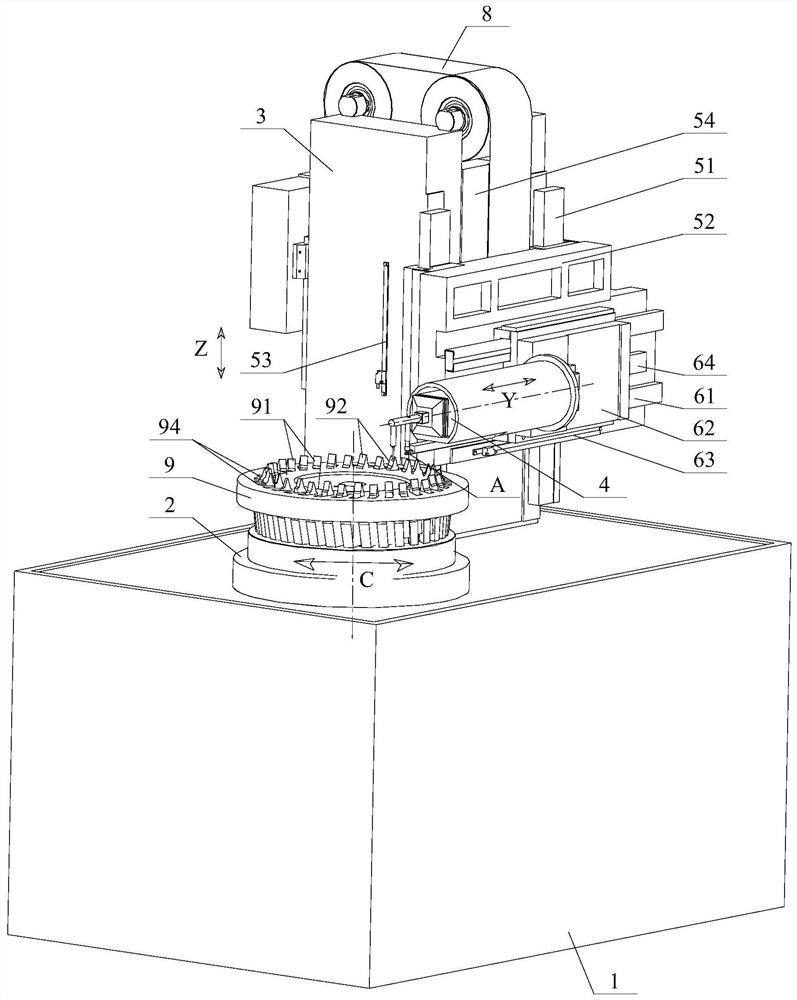 Vertical cutter installing machine