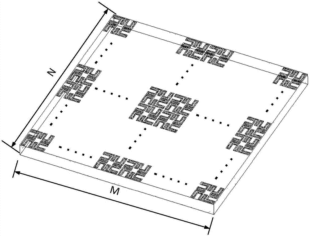 Frequency selective surface structure with improved angle stability