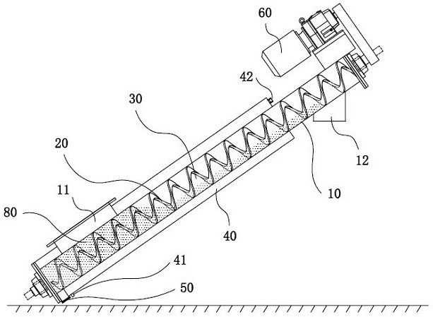 Air inlet prevention material conveying device and air inlet prevention method of material conveying device