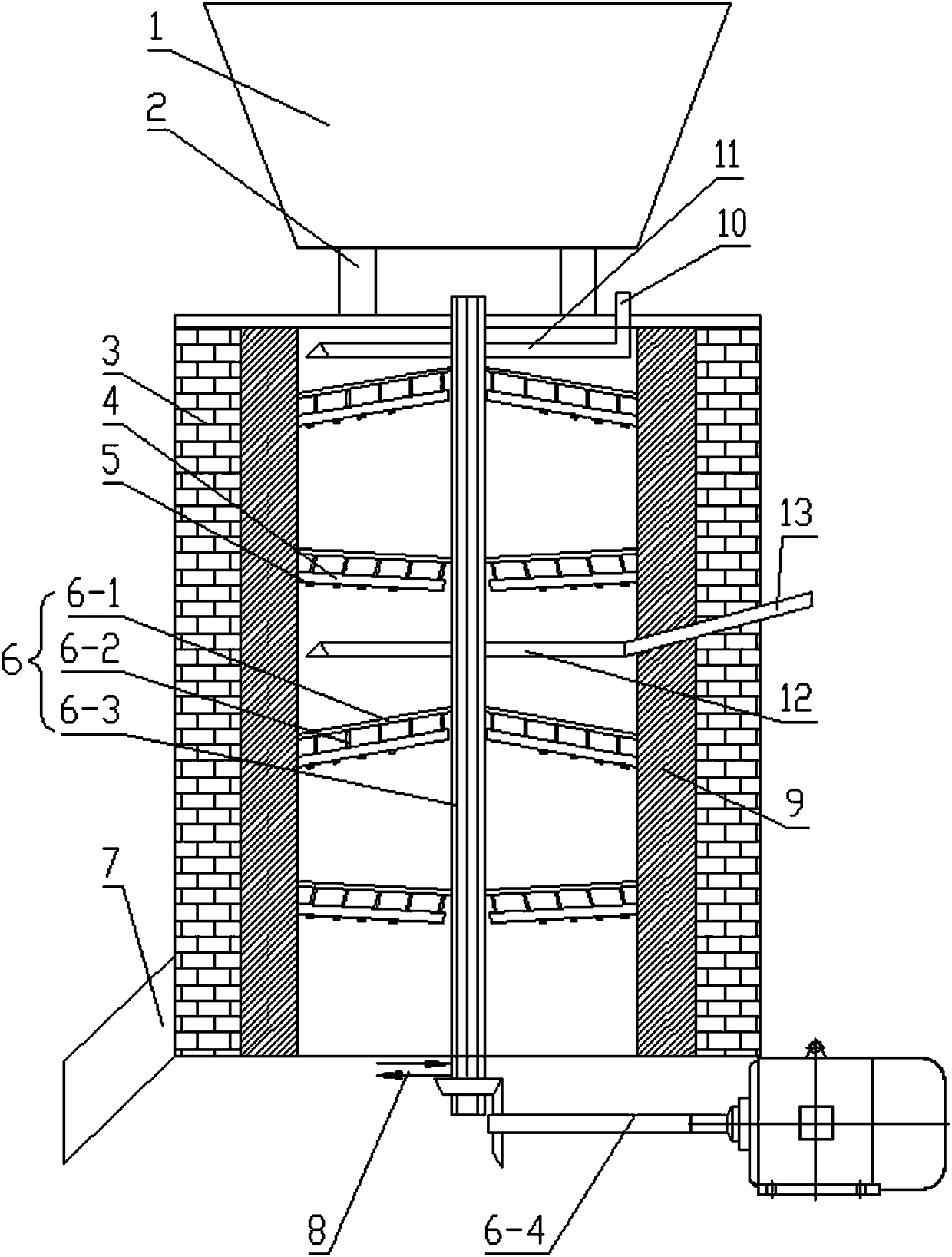 Microwave pyrolysis furnace suitable for dry distillation of coal material