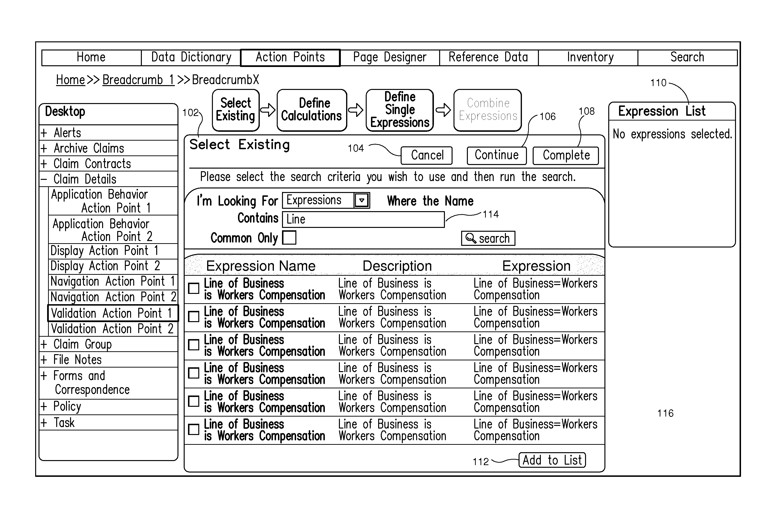 Expression editor tool