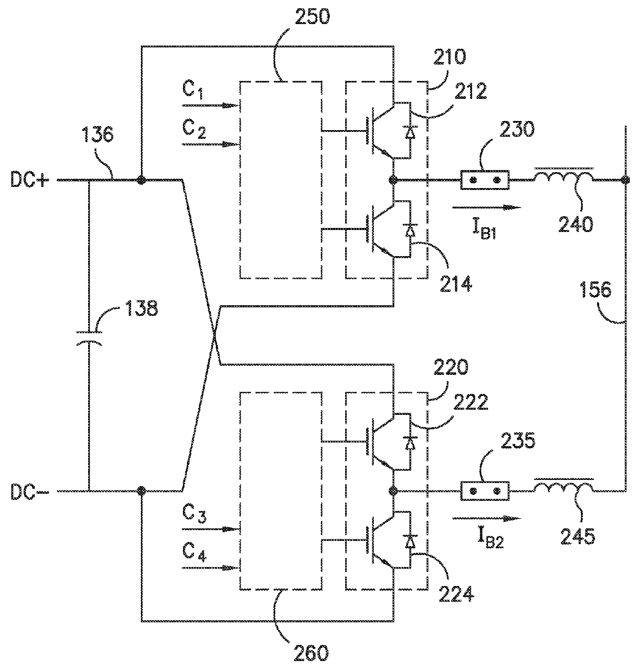 Current balance control for non-interleaved parallel bridge circuits in power converter