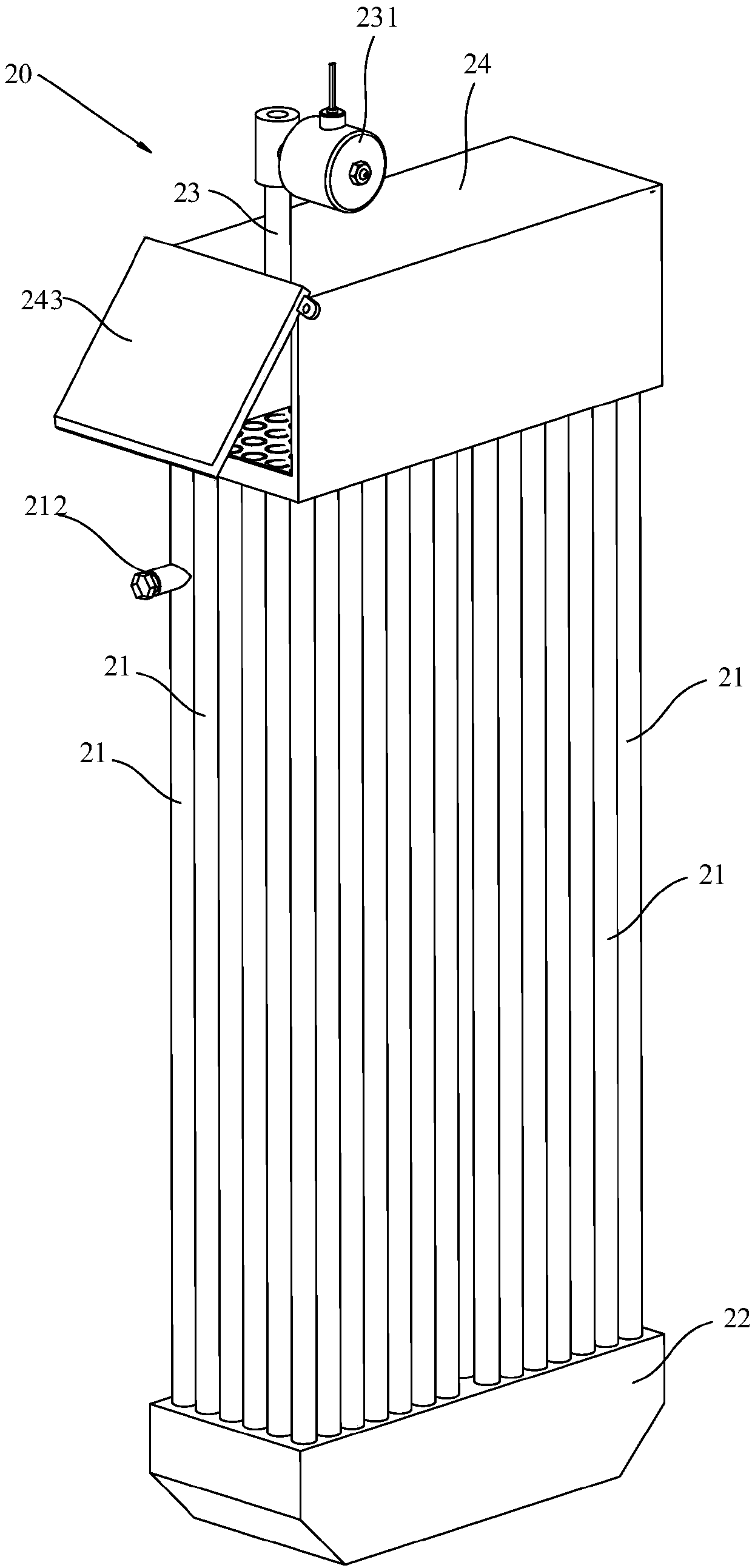 Liquid nitrogen cooling dehumidification device