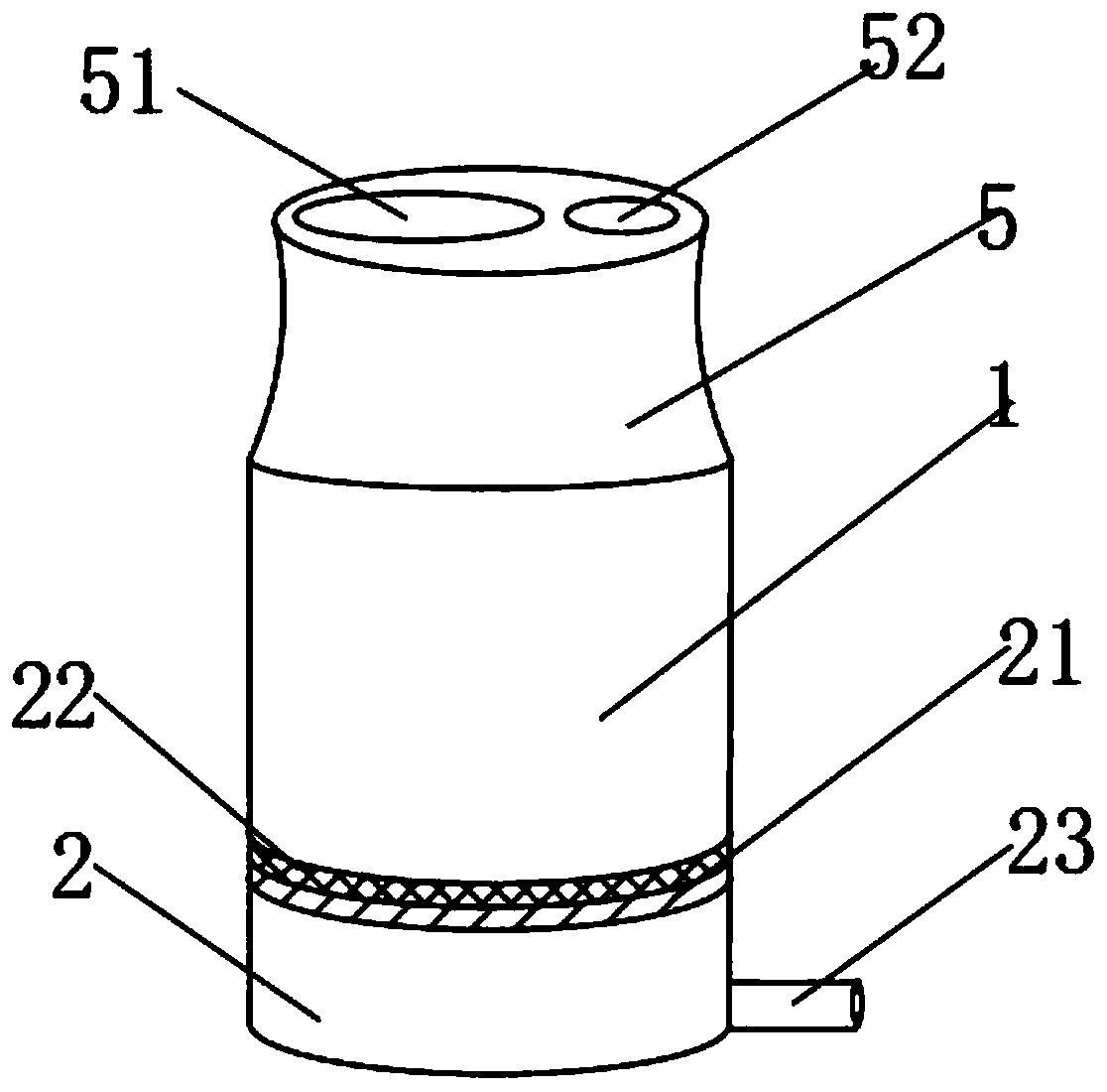 Efficient grinding kitchen garbage treatment device