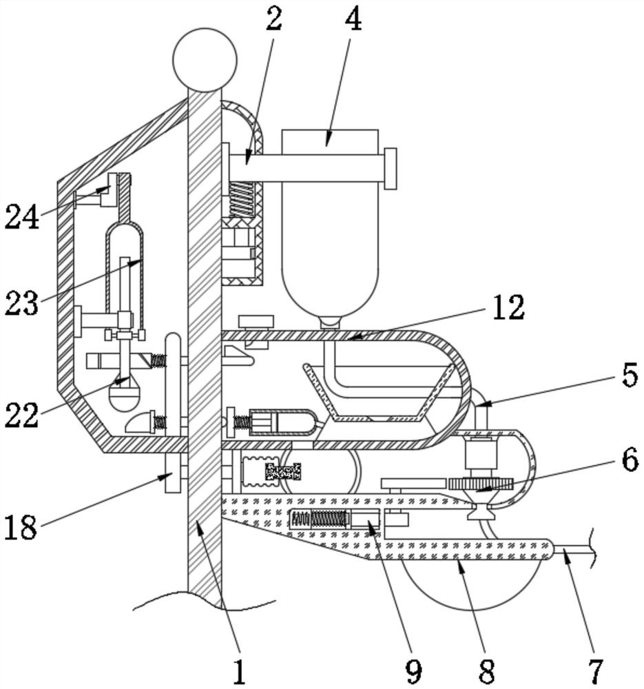 Enteral nutritional agent conveying device for postoperative rehabilitation of critical patients