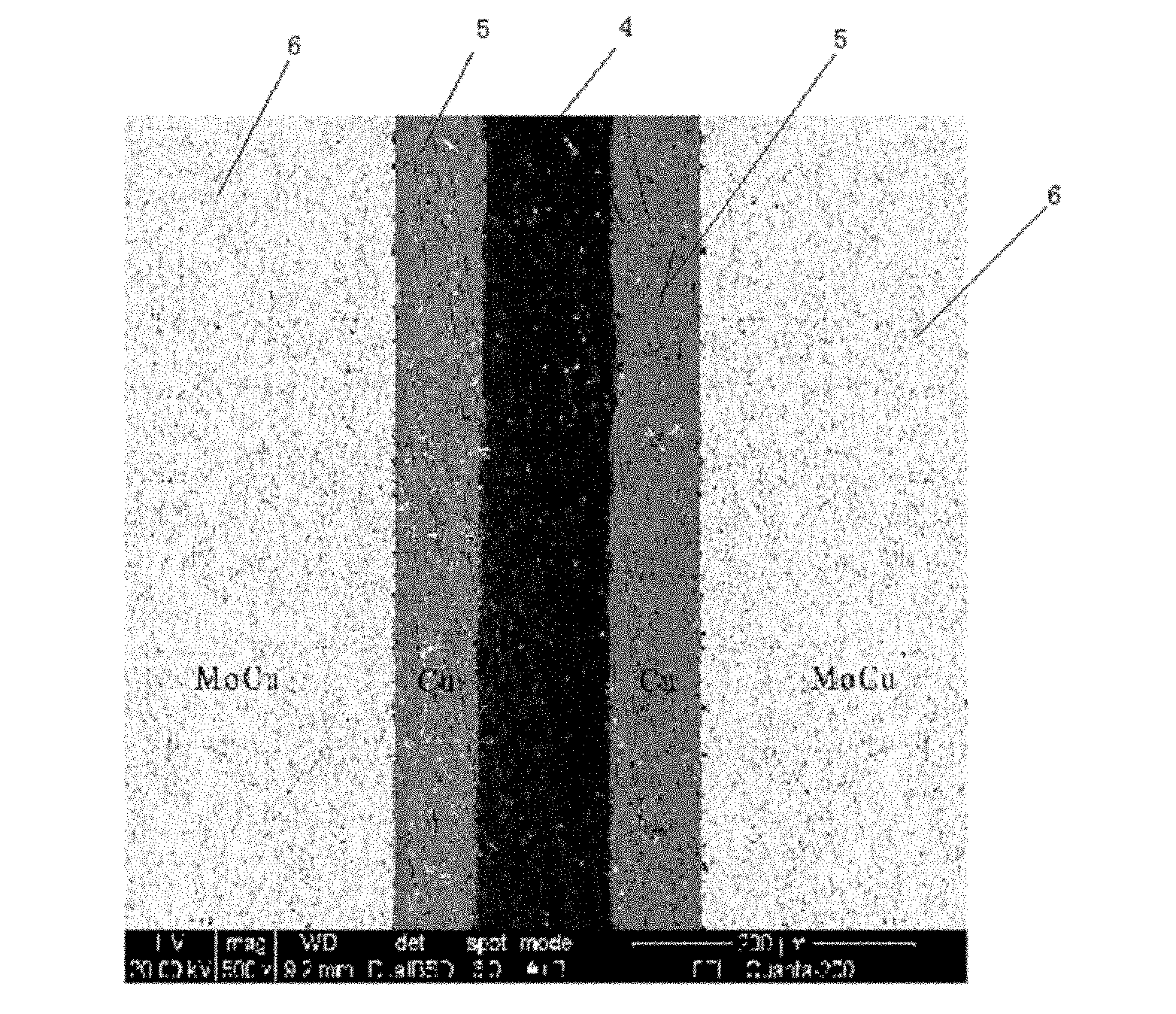 Preparation method of electromagnetic shielding multi-layer composite material in electric vacuum device