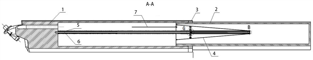 Passive wing telescopic structure