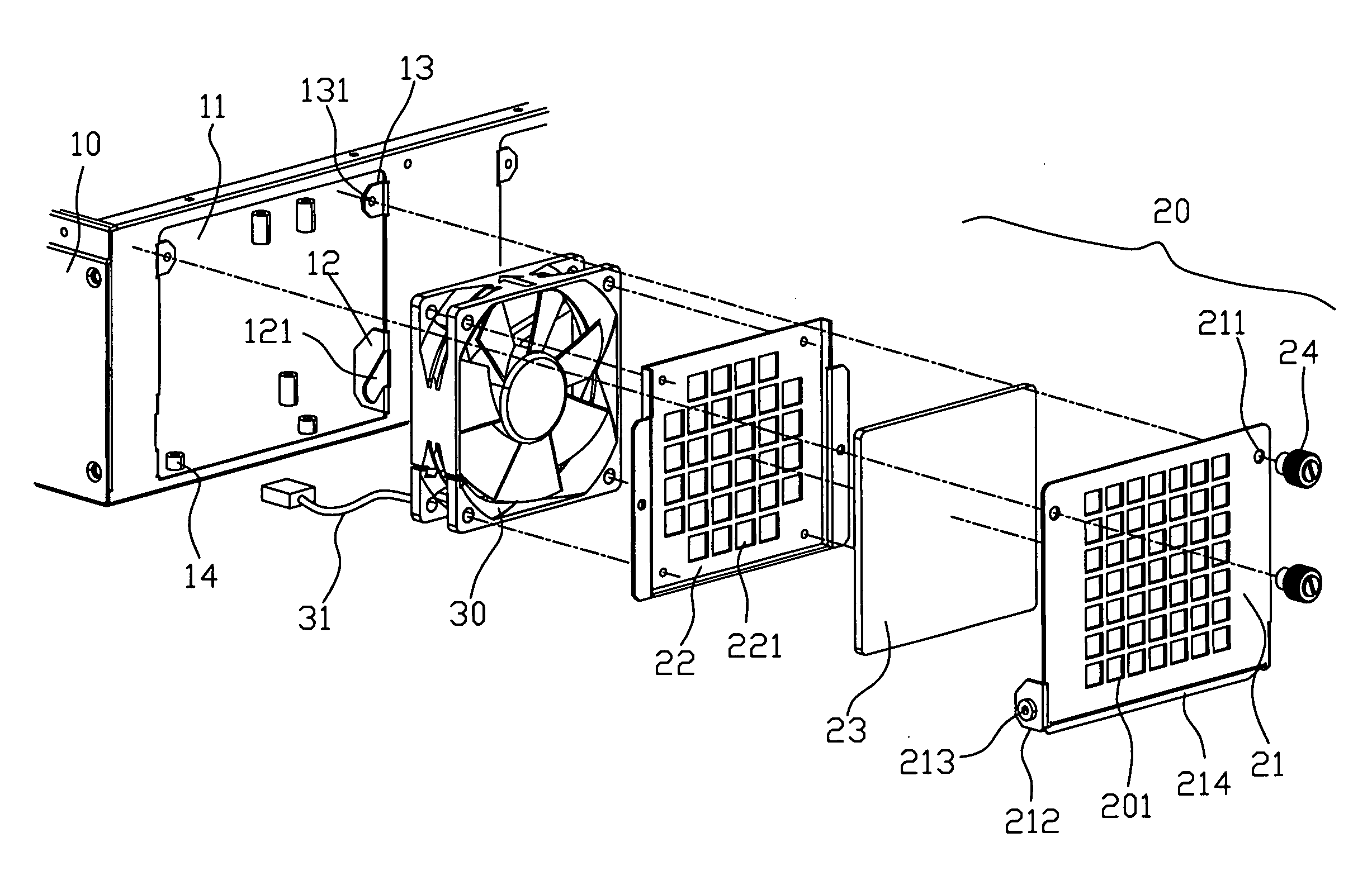 Detachable fan apparatus for quick maintenance