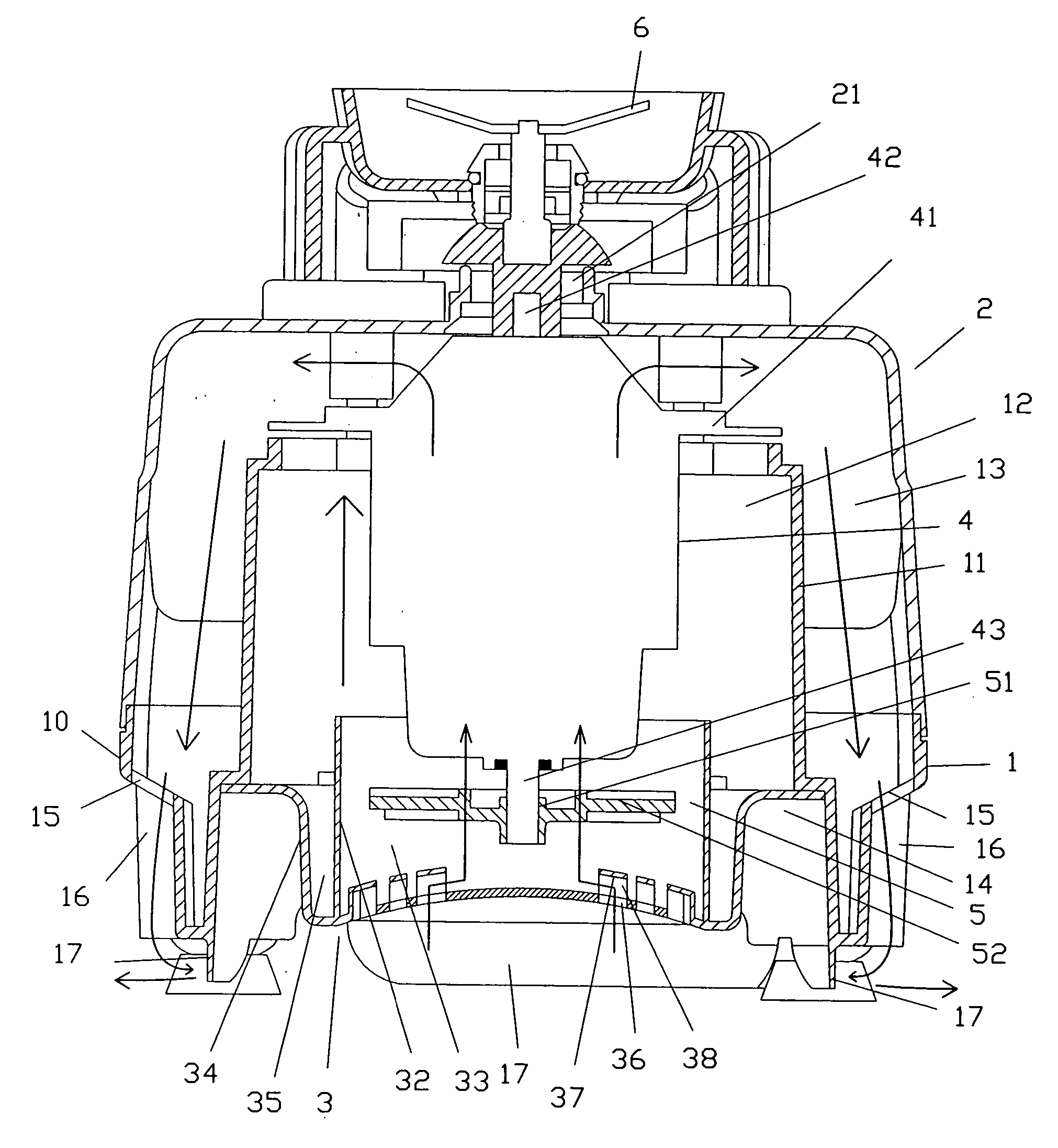 Blender with cooling/muffling functions