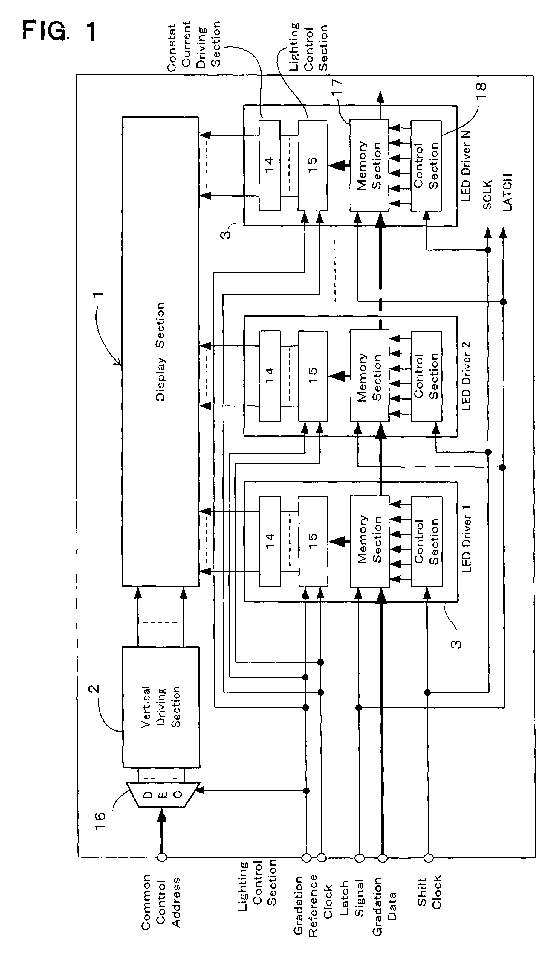 Display and display drive circuit or display drive method