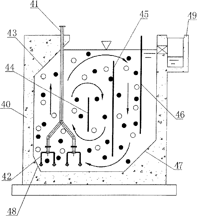 Biological cycle moving bed sewage treatment system and method thereof