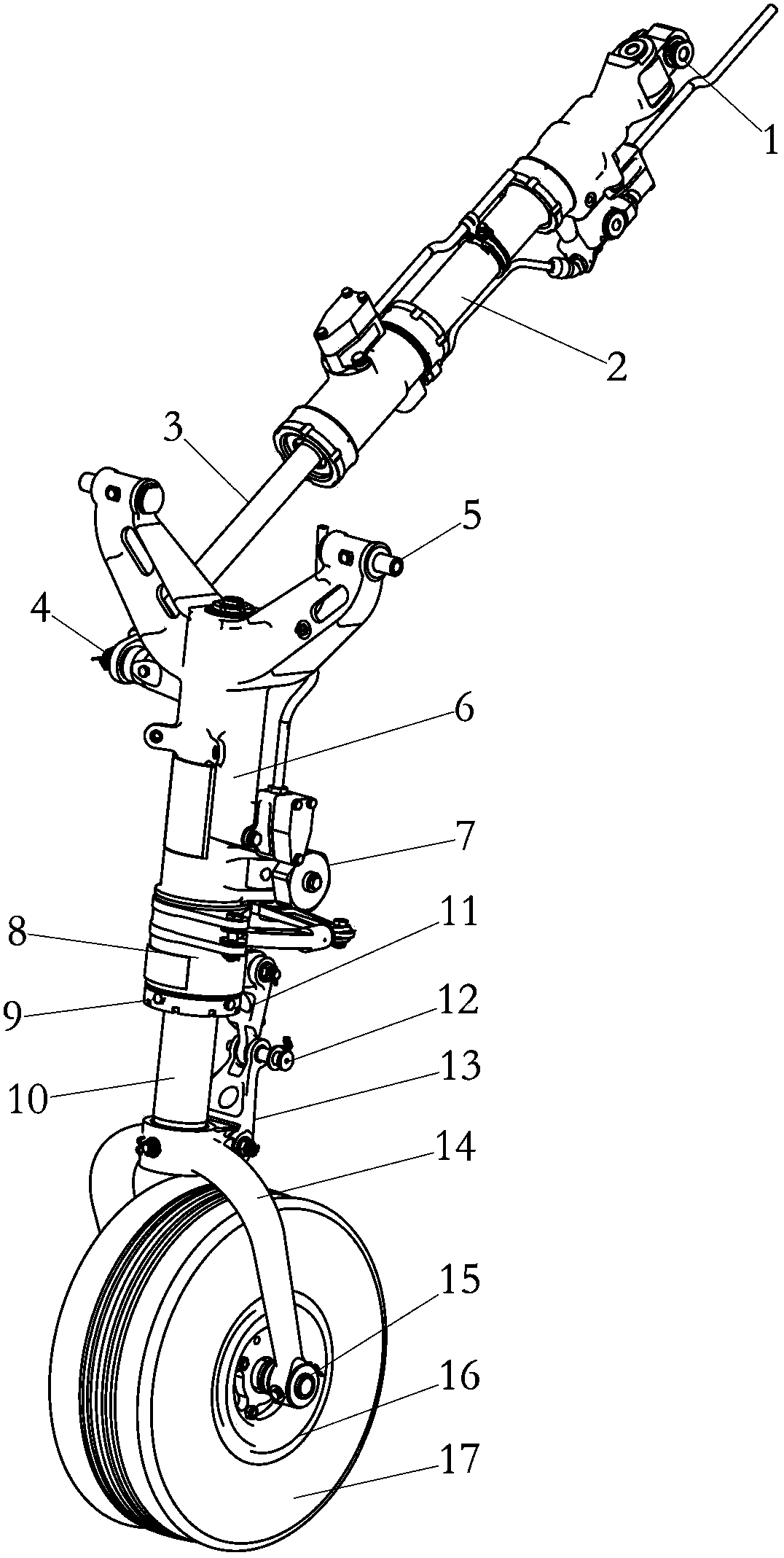 Nose landing gear of aircraft