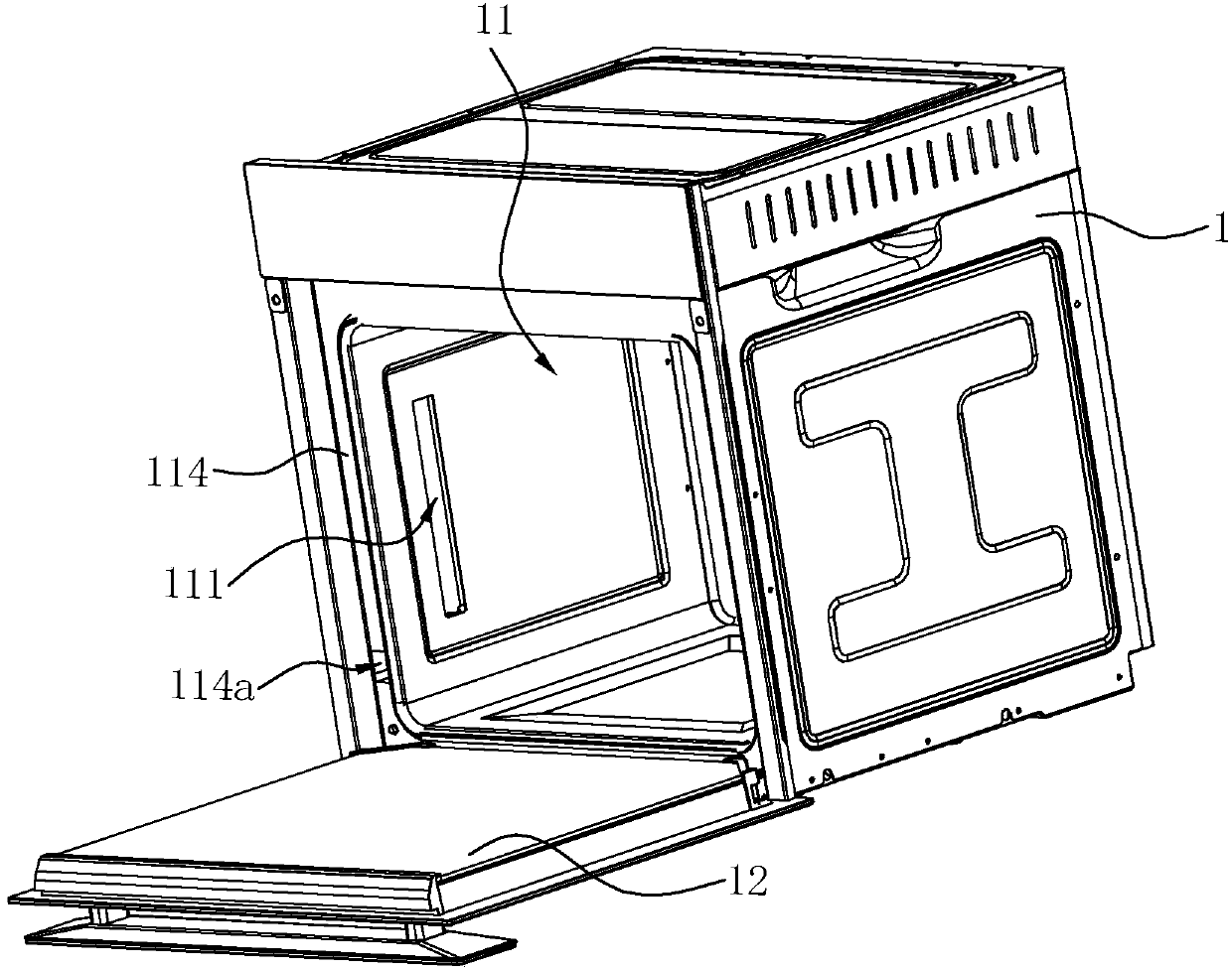 Oven with automatic moisture removing and drying functions