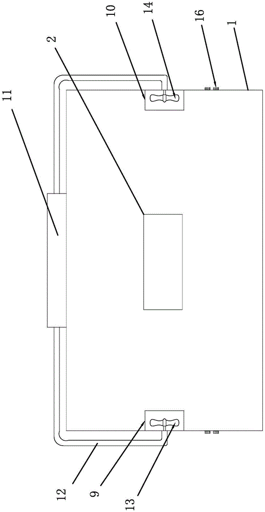 Cooling device for motor of slicing machine