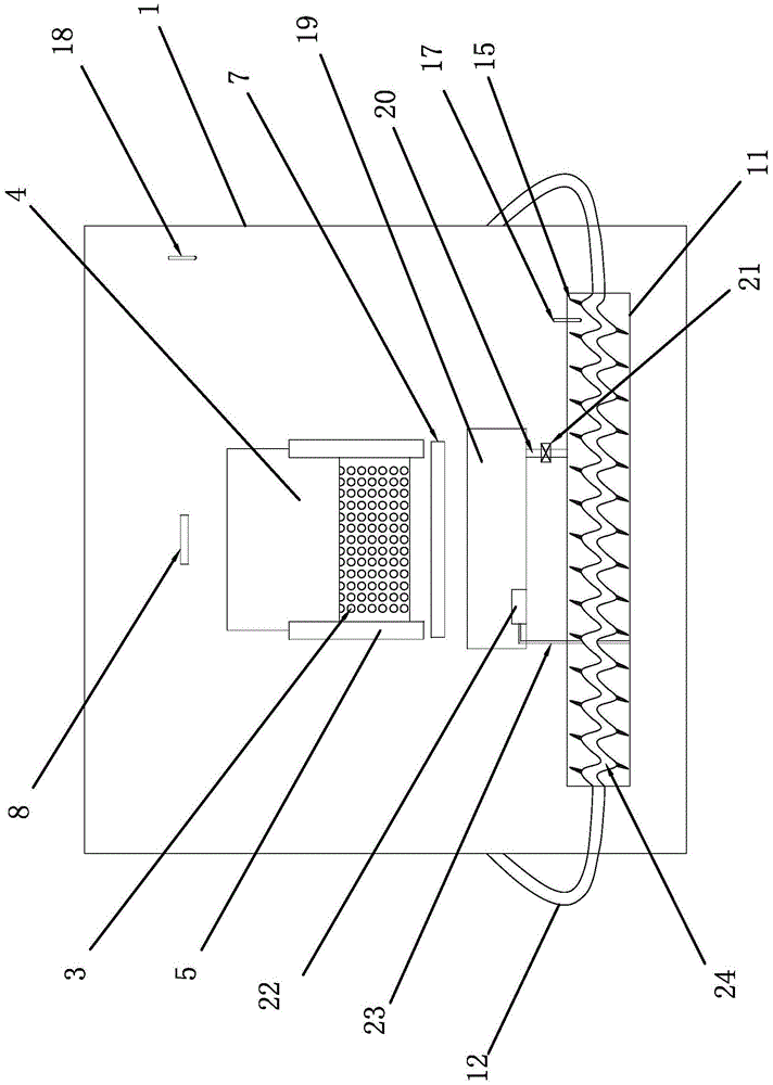 Cooling device for motor of slicing machine