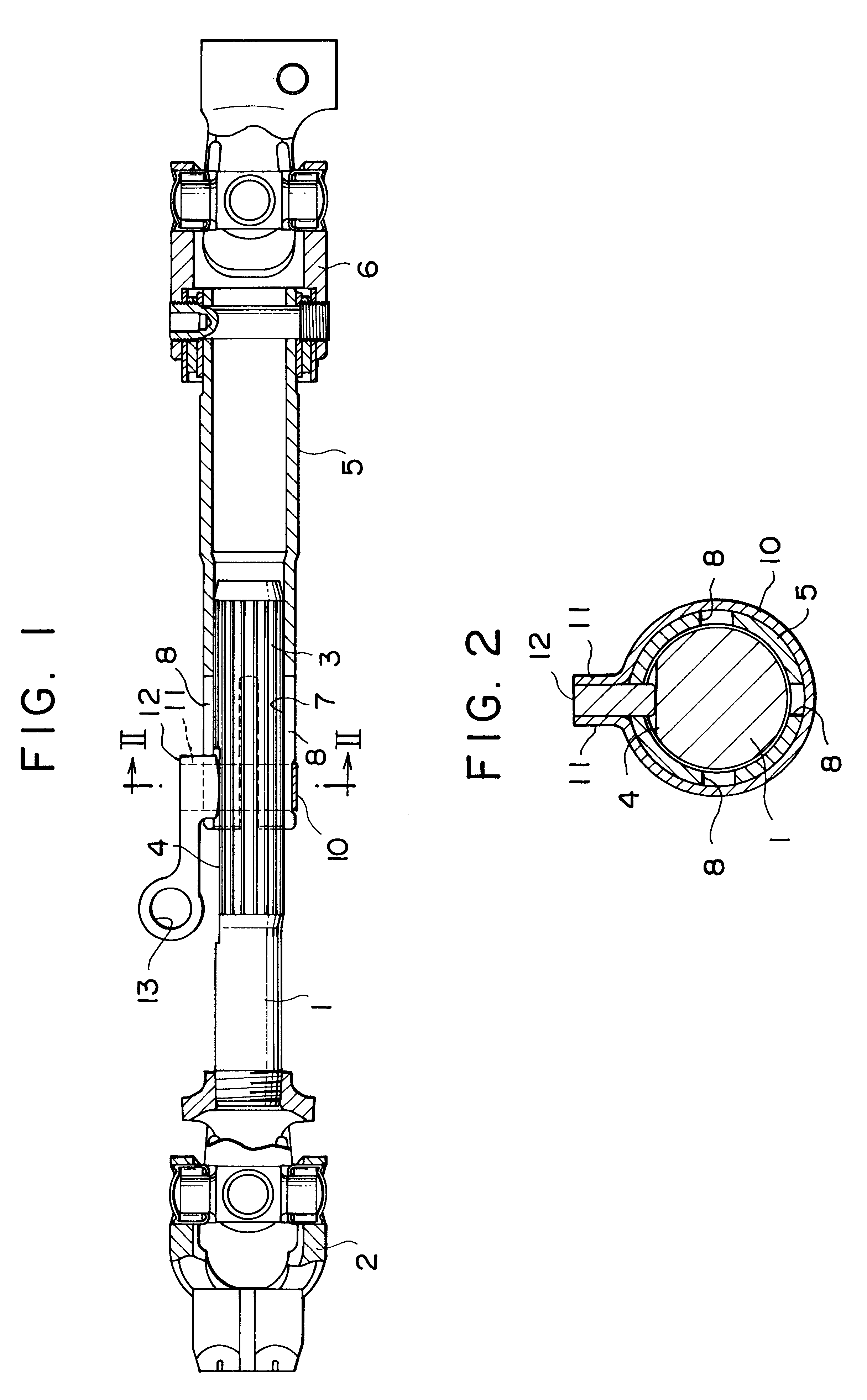 Coupling structure of variable length shaft