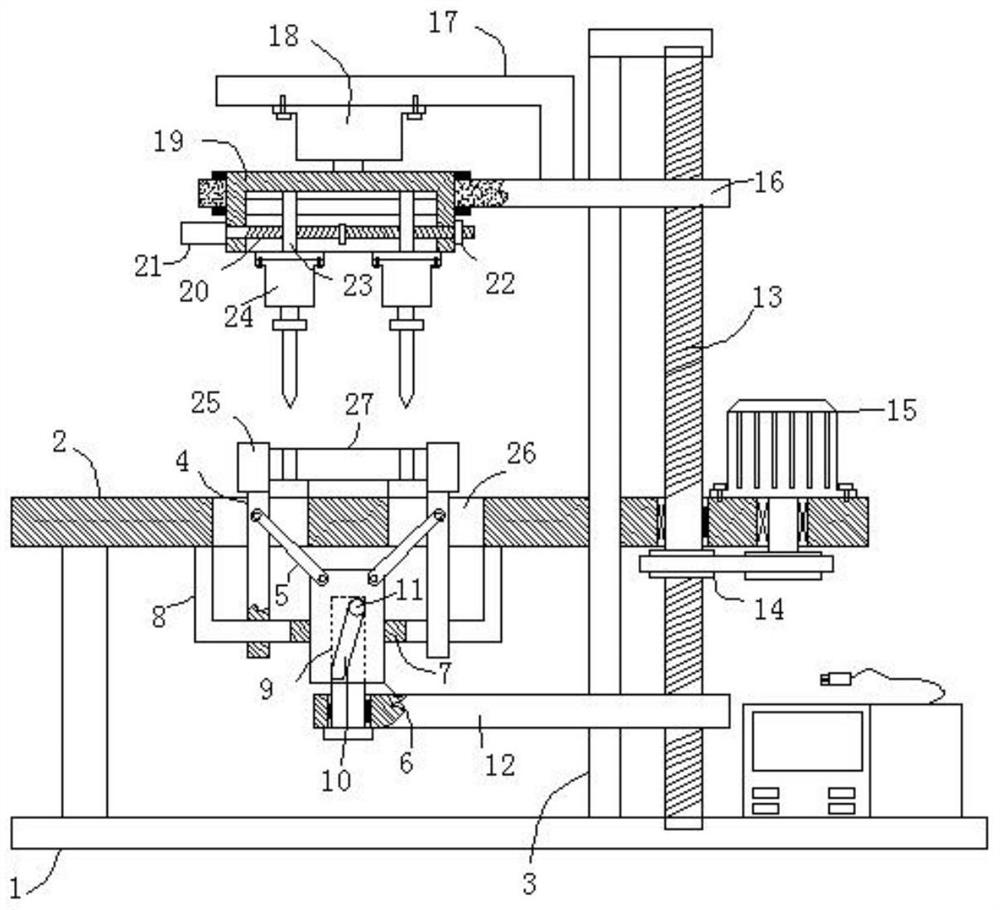 A clamping mechanism for drilling a circular seat plate of a circular seat