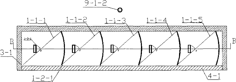 Solar hot water generating device with secondary reflection disc-shaped closed cavity for light collection