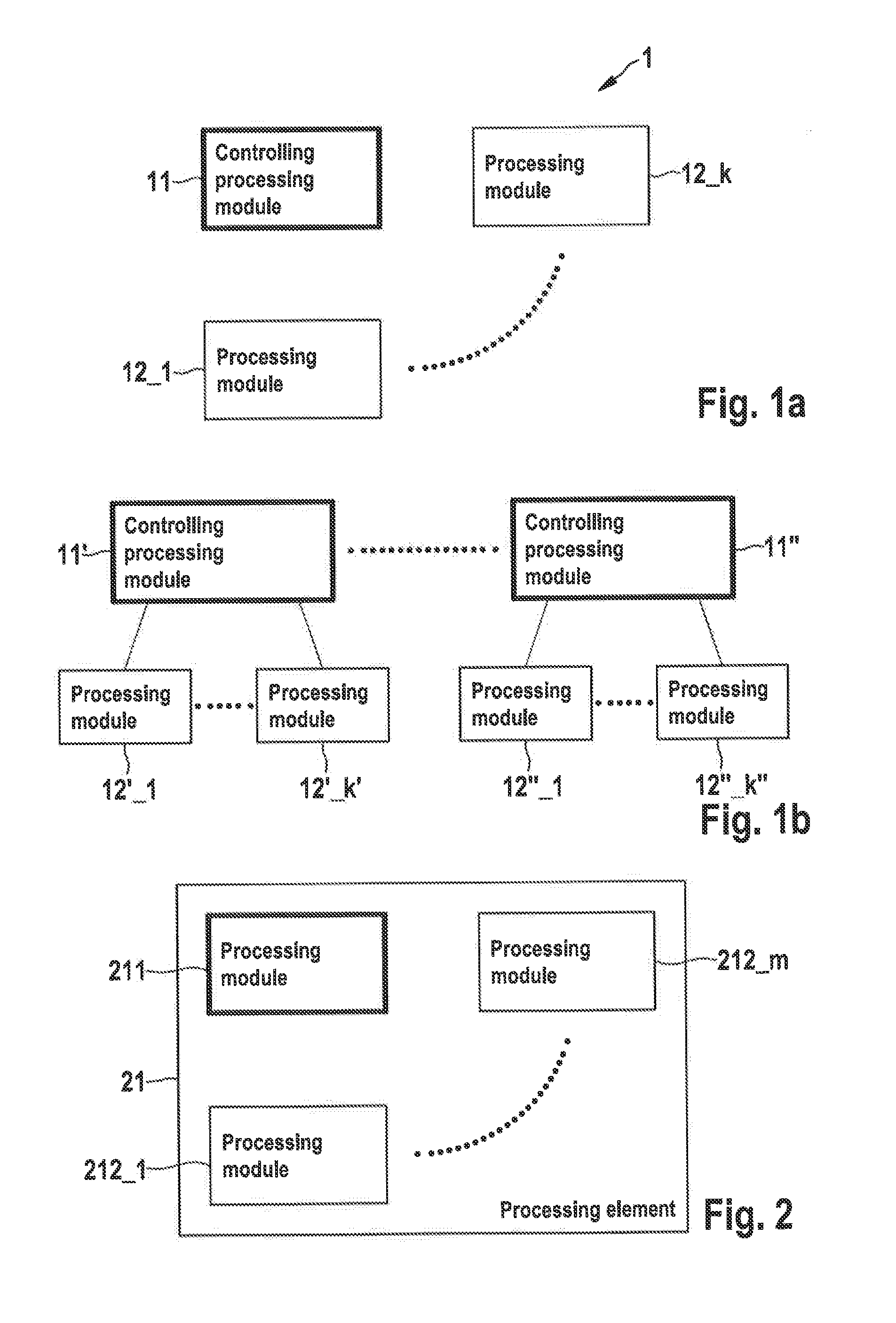 Method, processing modules and system for executing an executable code