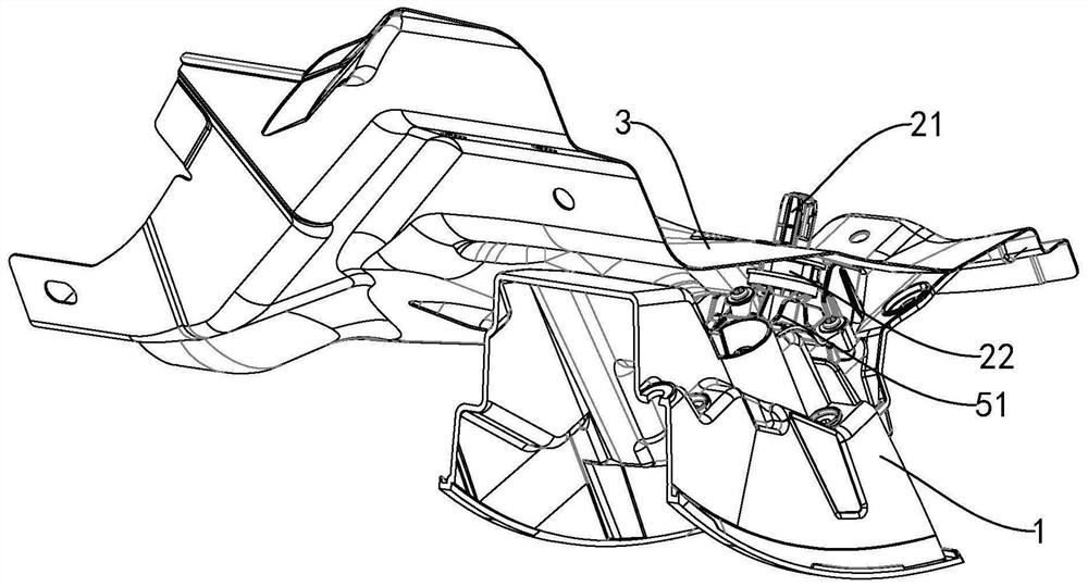 Connecting device for connecting automobile lamp with automobile body and automobile