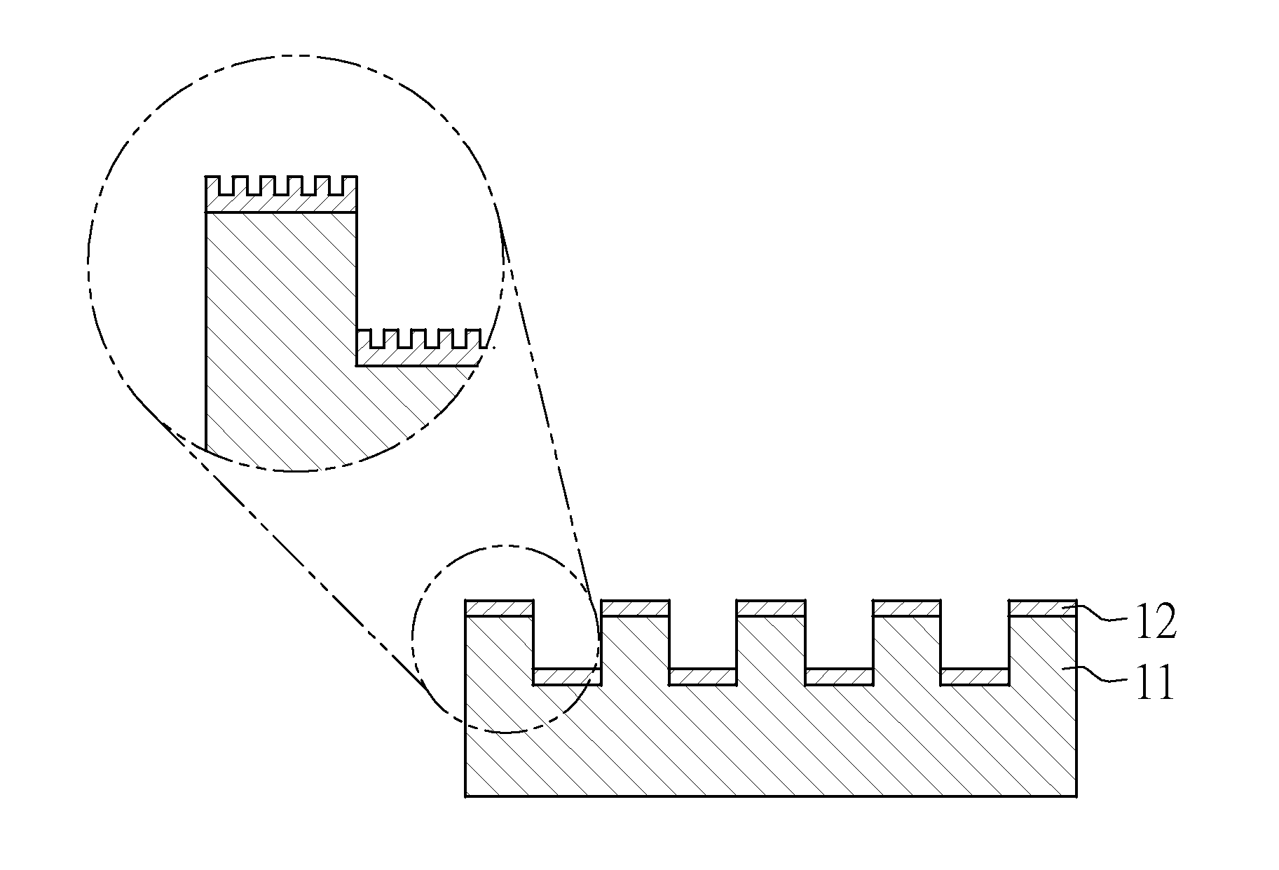 Micro-nano composite structure and production method thereof