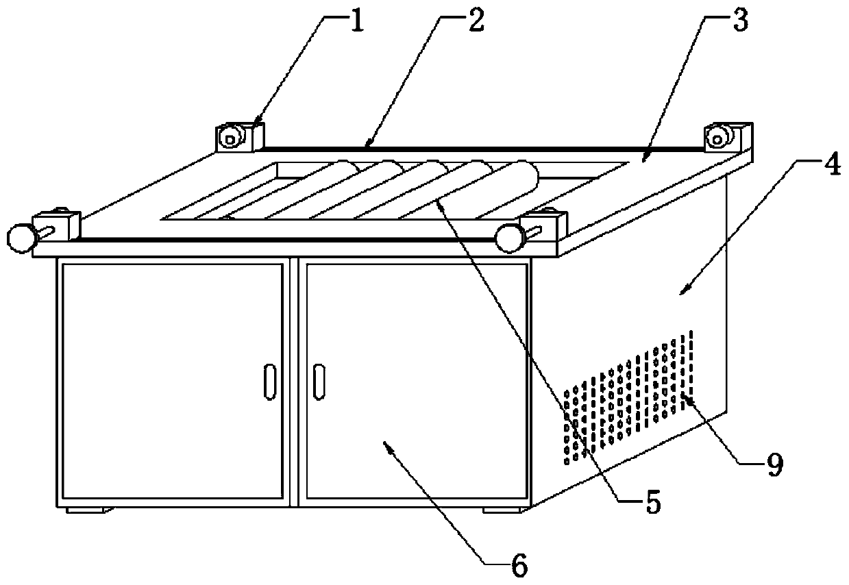 Fiberboard surface shaping processing device