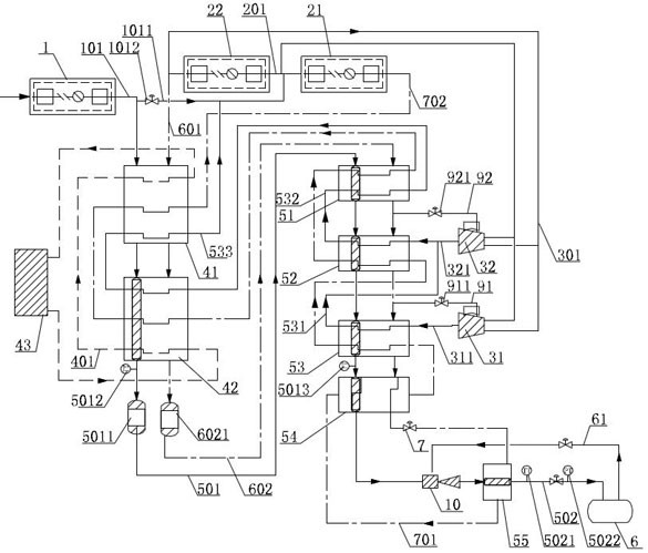 Hydrogen liquefying device for hydrogen production