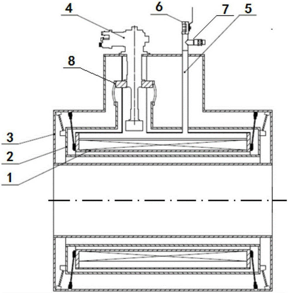 Helium cooling magnetic resonance superconducting magnet