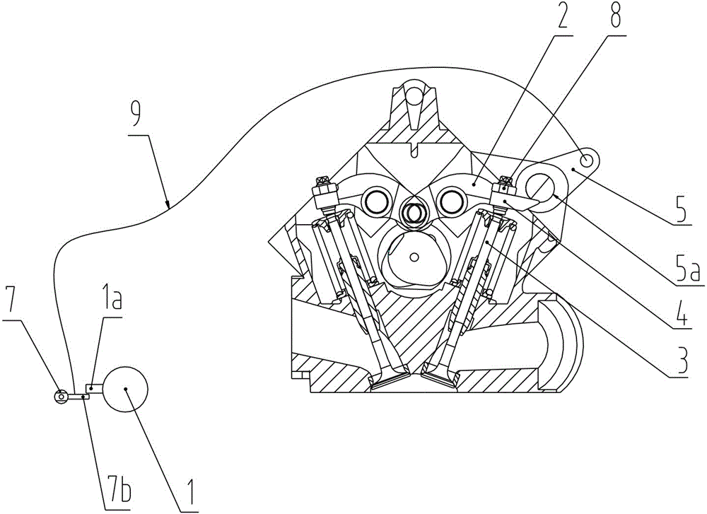 Decompression mechanism for pedal start of motorcycle engine