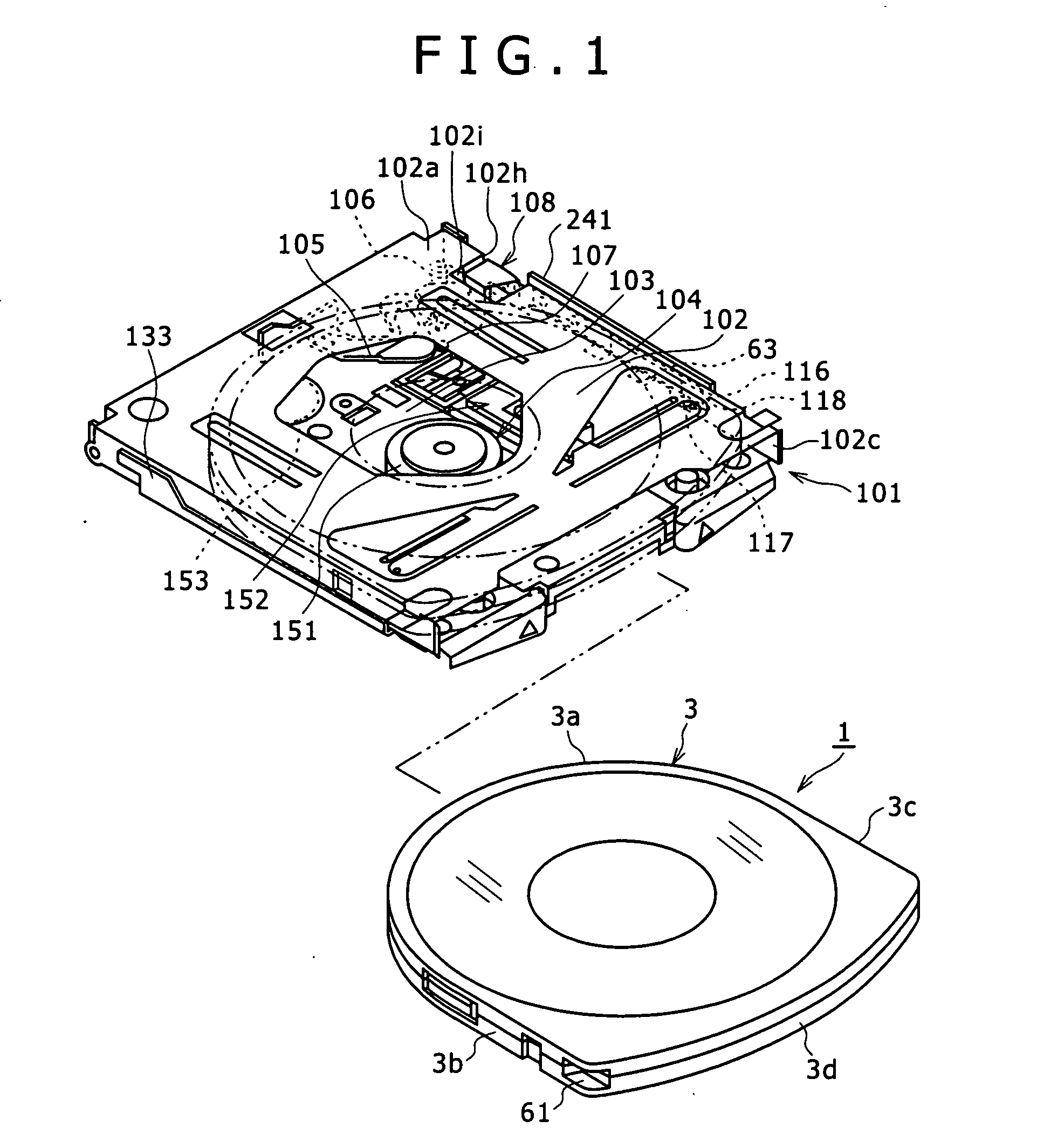 Disk recording and/or reproduction apparatus