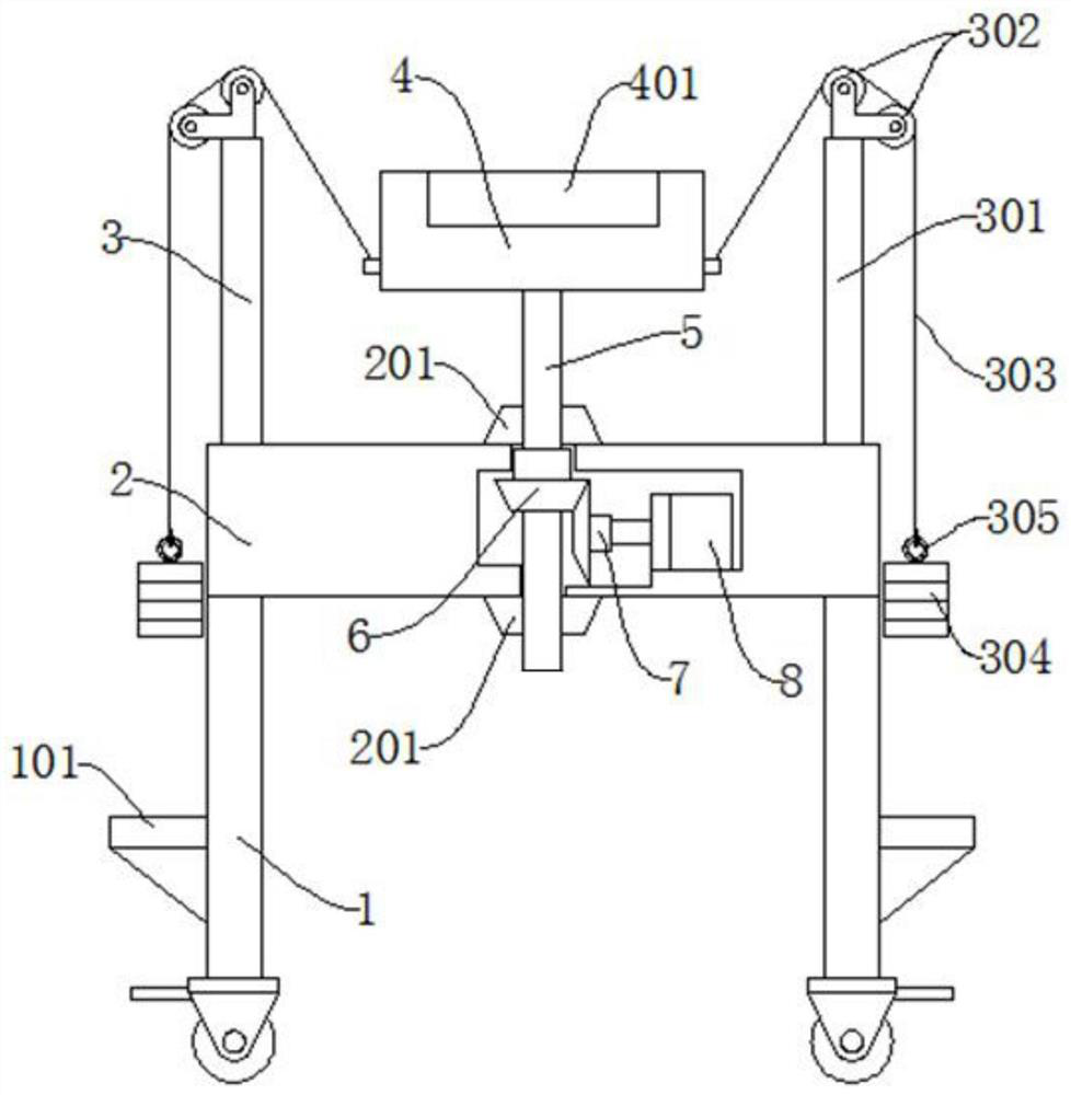 Material conveying device for construction space operation