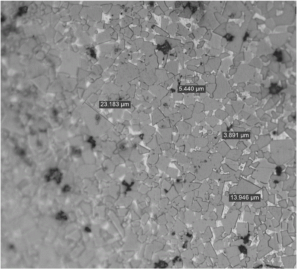 Preparation method of mining hard alloy of ultra-thick mixcrystal structure